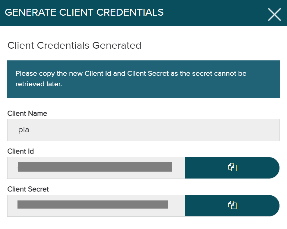 RhipeClientCreds